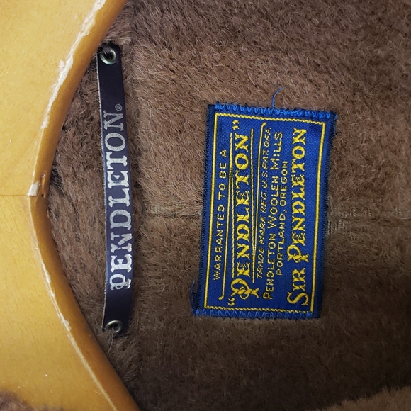 Vintage Pendleton beige tan wool pea coat with quilted liner size Xlarge - Picture 5 of 13